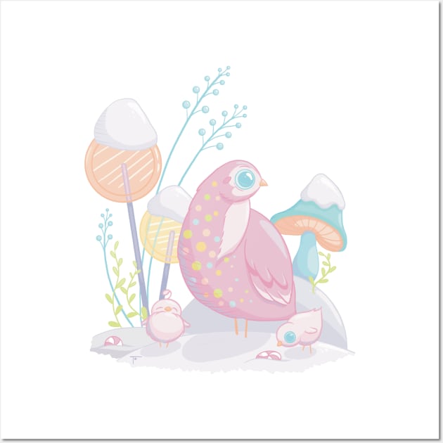 Button Candy Quail Wall Art by Bee and Clover Designs